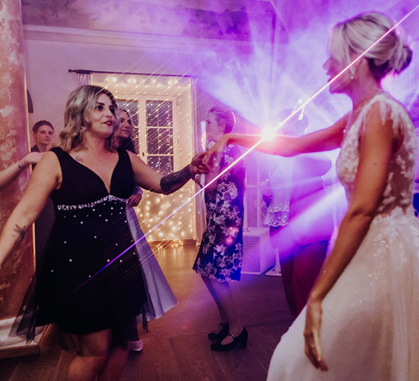 Tanzfläche auf einer Hochzeitsparty